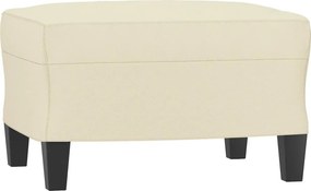 vidaXL Πολυθρόνες Σετ 4 Τεμαχίων Κρεμ Συνθετικό Δέρμα με Μαξιλάρια