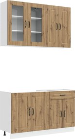 vidaXL Μονάδα κουζίνας KALMAR 4 pcs Artisan Δρυς Επεξεργασμένο Ξύλο