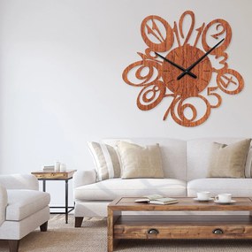 Ρολόι τοίχου  εσωτερικού χώρου ξύλινο clock5 - Clock5-Μαόνι, 1mx1m