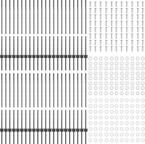 vidaXL Στύλος Περιφράξεων 44 pcs Γκρι 140 cm Ατσάλι