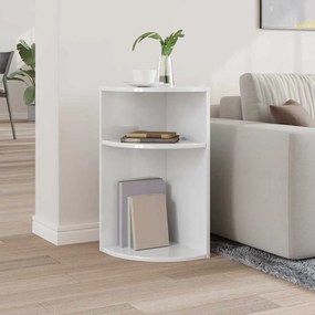 vidaXL End Table Υψηλής γυαλάδας λευκό 29,6 x 29,6 x 60 εκ