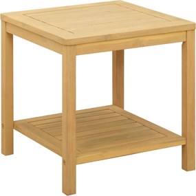 vidaXL Τραπεζάκι Πλευράς Φυσικό Λάδι 45 x 45 x 45 cm