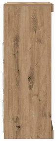 vidaXL Πλαϊνό γραφείο artisan δρυς 41 x 37 x 100 εκ Επεξεργασμένο ξύλο