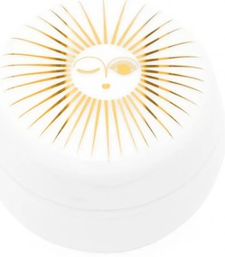 Διακοσμητικό Δοχείο Με Καπάκι Sun RD0051471 Φ6,5x6cm White-Gold Raeder Πορσελάνη