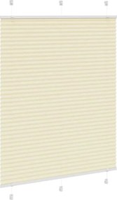 vidaXL Πλισέ περσίδα Κρέμα 105x100 cm Πλάτος υφάσματος 104,4 cm