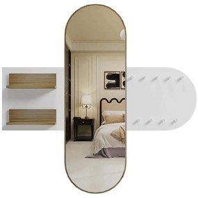 Έπιπλο Εισόδου Με Καθρέπτη Cheryl HM9049.12 125x40x120cm White-Sonoma Μελαμίνη