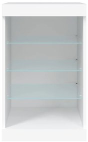 vidaXL Μπουφές με Φώτα LED Λευκός 41 x 37 x 67 εκ.