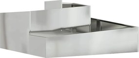 vidaXL Γλάστρα Κήπου Ασημί 100 x 100 x 50 cm Επικαλυμμένος Χάλυβας