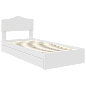 vidaXL Κρεβάτι Αποθήκης Λευκό 70 x 190 cm Επεξεργασμένο ξύλο