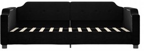 vidaXL Καναπές Κρεβάτι Μαύρος 100 x 200 εκ. Υφασμάτινος