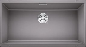 Blanco Subline 800-u - Υποκαθήμενος Νεροχύτης Κουζίνας Γρανίτη 83x46 - Alu Metallic
