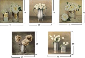 ΠΙΝΑΚΑΣ ΠΕΝΤΑΠΤΥΧΟ MDF ROMANTIC FLOWERS HM7205.02 75X0,3X15 εκ.