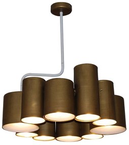 Φωτιστικό Οροφής Κρεμαστό HL-3567-P10 77-3990 Brody Old Bronze &amp; White  Homelighting Metal