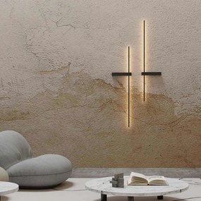 LED Απλίκα Τοίχου Rut Wall 7W Μαύρο