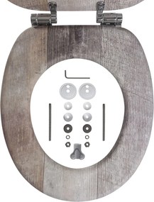 Tiger Old Wood Καπάκι Λεκάνης MDF Brown 800611