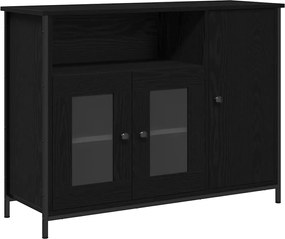 vidaXL Πλαϊνό γραφείο Μαύρη Οξυά 100 x 35 x 75 εκ.