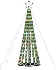 vidaXL Χριστουγεννιάτικο δέντρο LED 275 LED πολύχρωμο 180 εκ.