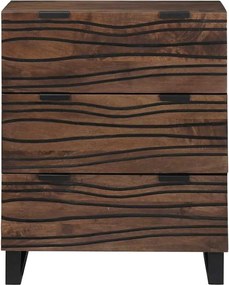 vidaXL Πλαϊνό γραφείο Καφέ 60 x 33.5 x 75 εκ. Μασίφ ξύλο μάνγκο