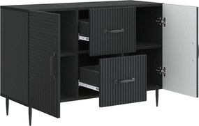 vidaXL Πλαϊνό γραφείο Μαύρο 89 x 34,5 x 60 εκ. Επεξεργασμένο Ξύλο