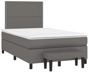 ΚΡΕΒΑΤΙ BOXSPRING ΜΕ ΣΤΡΩΜΑ ΓΚΡΙ 120X200ΕΚ. ΑΠΟ ΣΥΝΘΕΤΙΚΟ ΔΕΡΜΑ 3137597