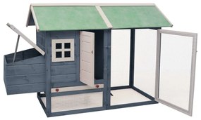 vidaXL Κοτέτσι Γκρι 170 x 81 x 110 εκ. από Μασίφ Ξύλο Πεύκου &amp; Ελάτης