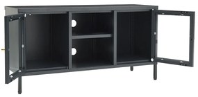 vidaXL Έπιπλο Τηλεόρασης Ανθρακί 105 x 35 x 52 εκ από Ατσάλι και Γυαλί