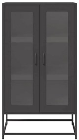 Highboard Μαύρο 68x39x123 cm Χάλυβας - Μαύρο