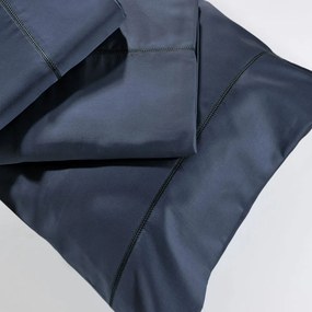 Μαξιλαροθήκες S250/8 Σετ 2τμχ Oxford Navy Down Town 52X75 100% Cotton Satin