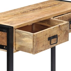 vidaXL Τραπέζι Κονσόλα 90 x 30 x 75 εκ. από Μασίφ Ξύλο Μάνγκο
