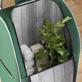 vidaXL Καρότσι Αγορών Πράσινο 39.5 x 33 x 93 εκ Ύφασμα Oxford
