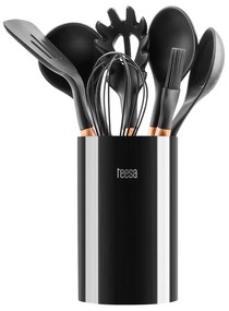 Teesa TSA0122 Σετ Ξύλινων Εργαλείων Μαγειρικής με Βάση 7τμχ Μαύρο