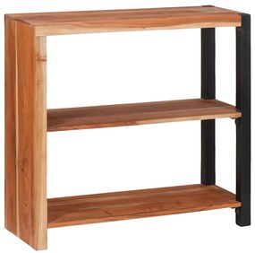 vidaXL Βιβλιοθήκη Καφέ, Μαύρο 80 x 30 x 75 εκ. Στερεό Ξύλο Ακακίας