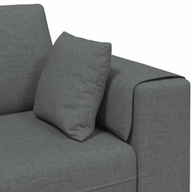 vidaXL Καναπές με μαξιλάρι 3 pcs Σκούρο Γκρι ύφασμα