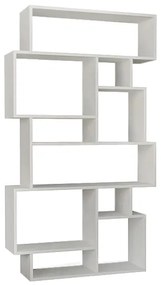 Βιβλιοθήκη Karmato Megapap χρώμα λευκό 96x25,5x168,5εκ.