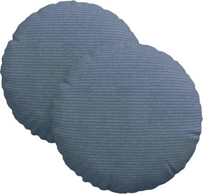 vidaXL Μαξιλάρια καθισμάτων 2 pcs Μπλε Ø30 x 13 εκ