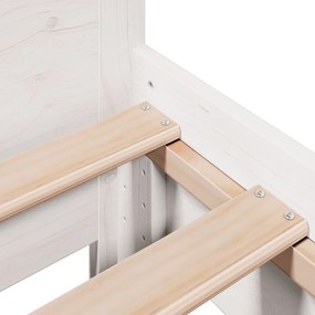 vidaXL Σκελετός Κρεβ. Χωρίς Στρώμα Λευκό 75x190 εκ Μασίφ Πεύκο