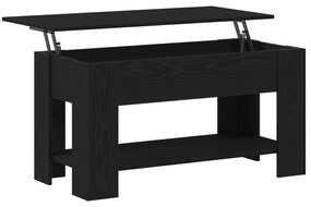vidaXL Μαύρο Ξύλινο Τραπέζι Σαλονιού - 101x49x52 εκ. Κατασκευασμένο από Τεχνητό Ξύλο