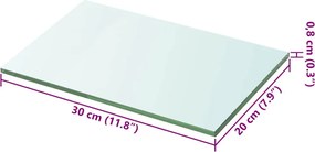 vidaXL Ράφι Πάνελ Διάφανο 20 x 30 εκ. Γυάλινο
