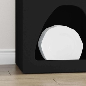 vidaXL Πλαϊνό γραφείο Μαύρο 40 x 35 x 100.5 εκ Επεξεργασμένο ξύλο