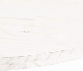 vidaXL Επιφάνεια Τραπεζιού Οβάλ Λευκή 80x40x2,5 εκ. Μασίφ Ξύλο Πεύκου
