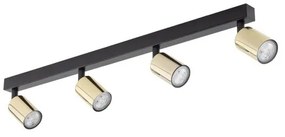 Πλαφονιέρα Φωτιστικό Οροφής 4xGU10 10W IP20 Top TK Lighting-5969-Μαύρο-Χρυσό 5969