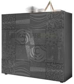 Miracle Ψηλός Μπουφές Ανθρακί 121x111x43 cm