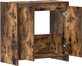 vidaXL Ντουλάπι Μπάνιου Καπνιστή Δρυς 60x33x61 εκ. Επεξεργασμένο Ξύλο