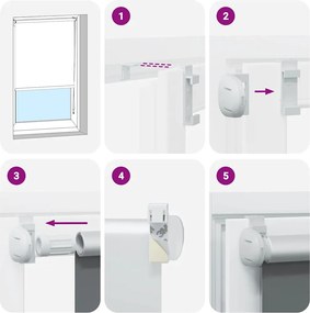 vidaXL Roller Blind Blackout ανοιχτό γκρι 55x150 cm Πλάτος υφάσματος