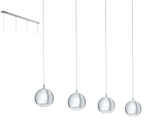 Φωτιστικό Οροφής Led Conessa 95912 Silver Eglo Metal, Plastic