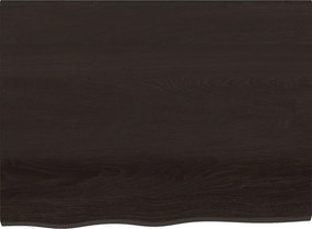 vidaXL Ράφι Τοίχου Σκούρο Καφέ 80x60x(2-4) εκ. Επεξ. Μασίφ Ξύλο Δρυός