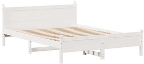 vidaXL Σκελετός Κρεβ. Χωρίς Στρώμα Λευκό 160x200 εκ Μασίφ Πεύκο