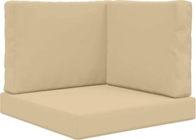 vidaXL Μαξιλάρι Καναπέ Εξωτερικού Χώρου 3 pcs Μπεζ Πολυεστέρας