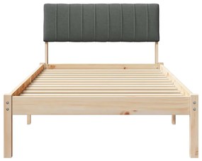 vidaXL Σκελετός Κρεβατιού με κεφαλάρι Καφέ και σκούρο γκρι 90 x 190 cm