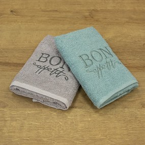 LINO ΣΕΤ ΠΕΤΣΕΤΕΣ BON APETTIT GREY-MINT 2ΤΜΧ